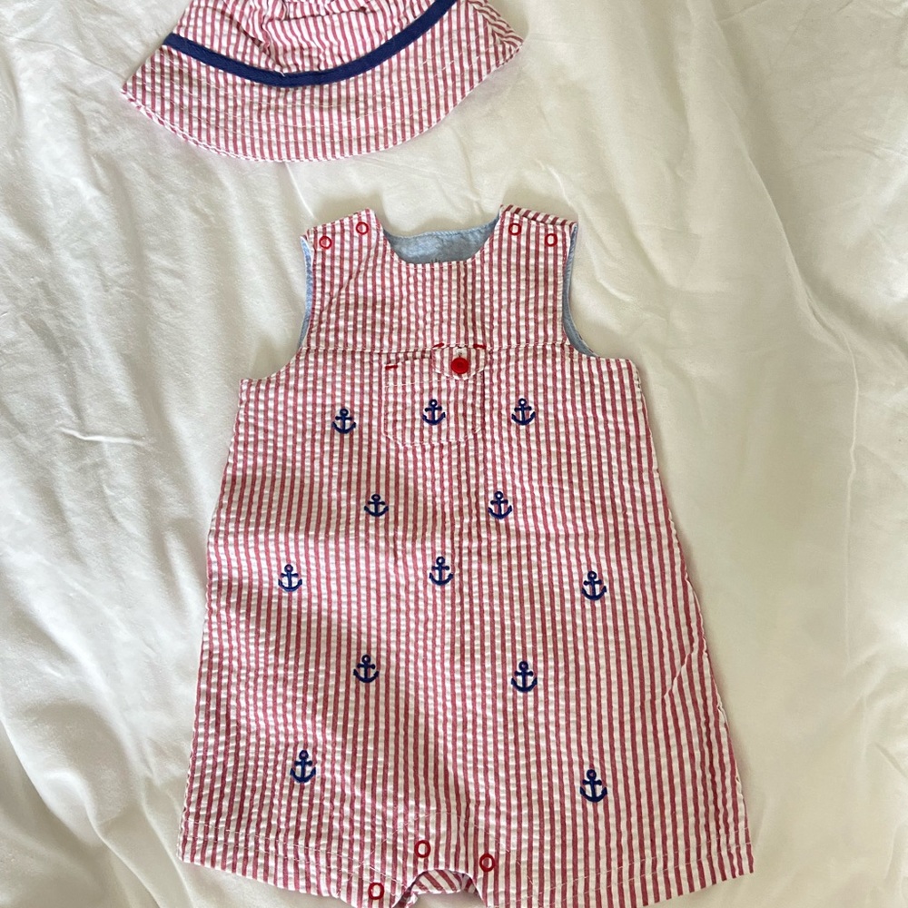 Little Me romper and hat